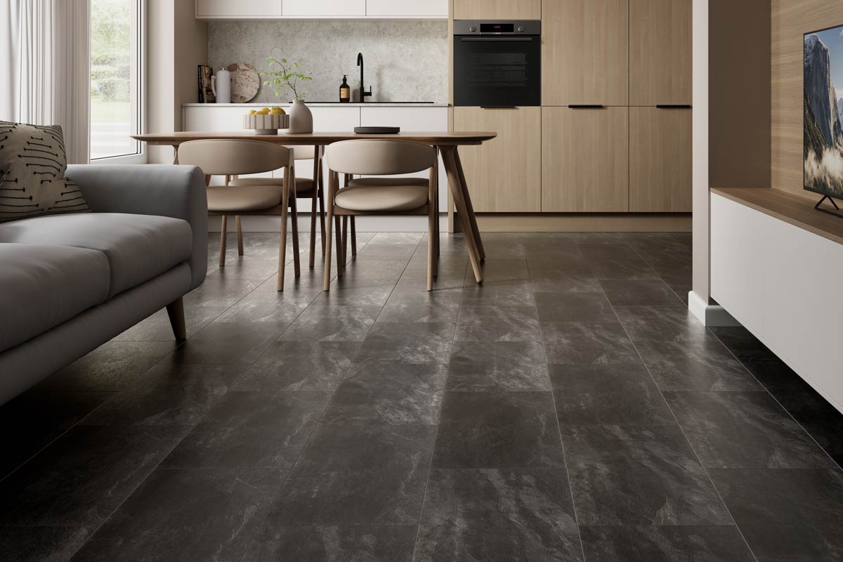 Aqualock 8mm Laminate Tile Midnight Black