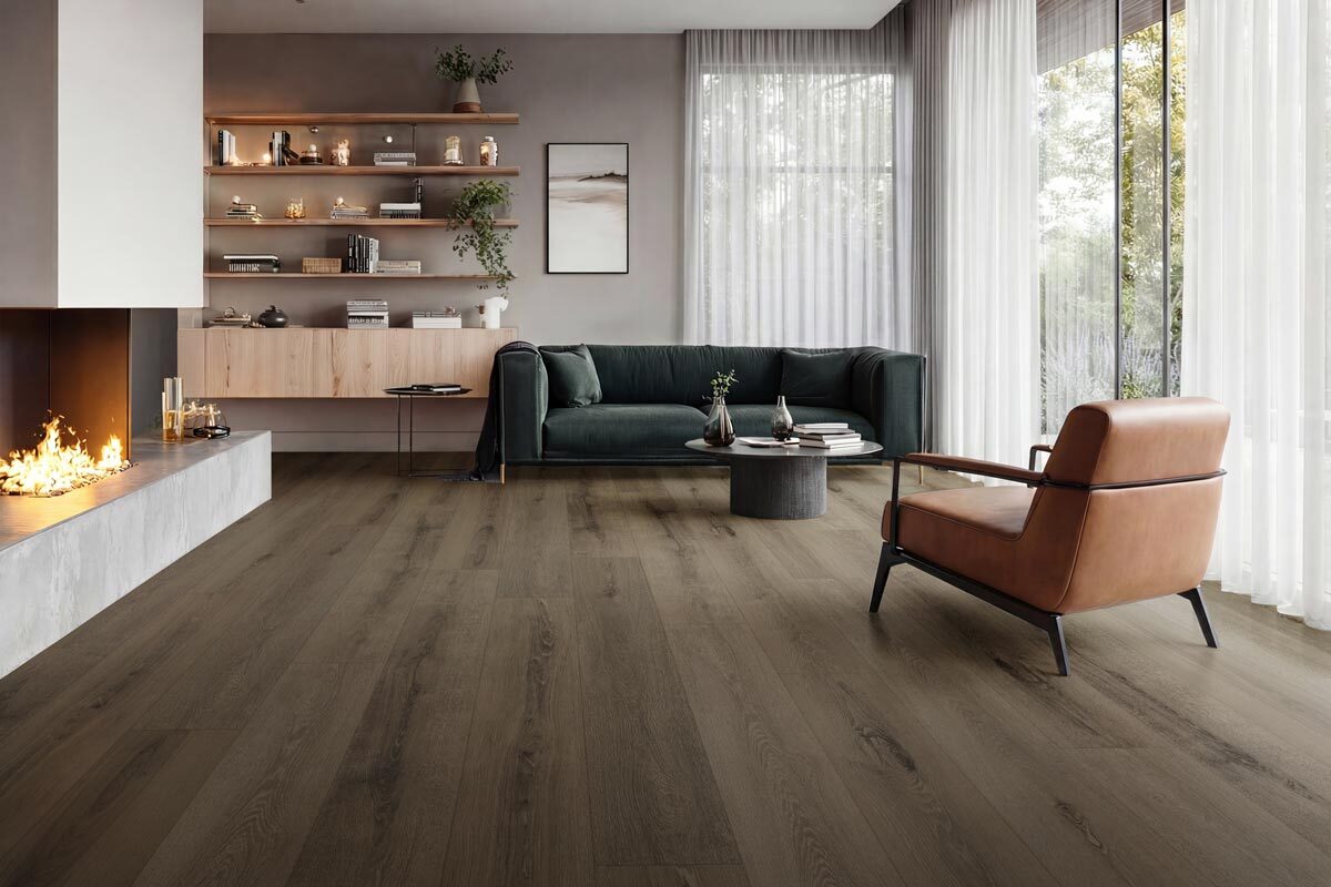 Audacity 12mm Ultra Matt Laminate Mocha Built-In Underlay