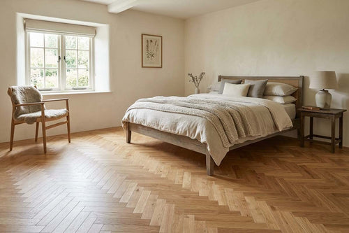 Home Choice Engineered Rustic Oak Herringbone 10mm x 90mm Natural UV Lacquered